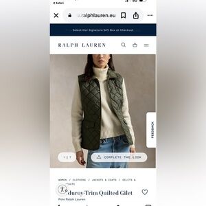 Polo by Ralph Lauren Olive Quilted Vest